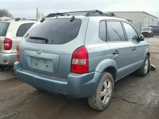 KM8JM12B35U184889 - 2005 HYUNDAI TUCSON TEAL photo 4