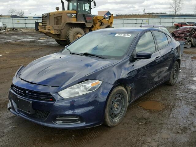 1C3CDFAHXDD216093 - 2013 DODGE DART SE BLUE photo 2