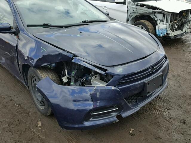 1C3CDFAHXDD216093 - 2013 DODGE DART SE BLUE photo 9