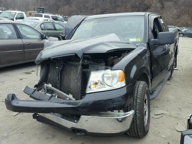 1FTPX14505FB47784 - 2005 FORD F150 BLACK photo 2