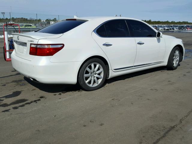 JTHBL46F275017266 - 2007 LEXUS LS 460 WHITE photo 4