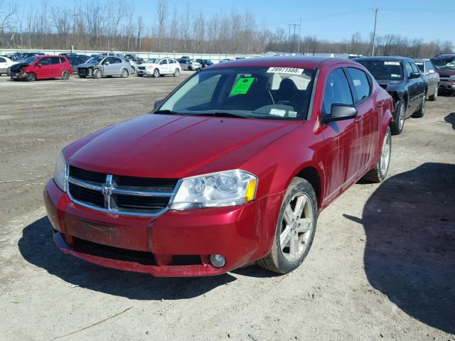 1B3LC56R38N121256 - 2008 DODGE AVENGER SX RED photo 2