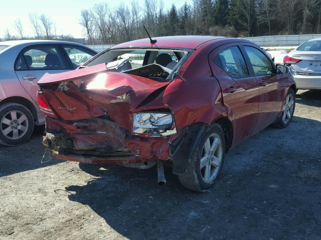 1B3LC56R38N121256 - 2008 DODGE AVENGER SX RED photo 4