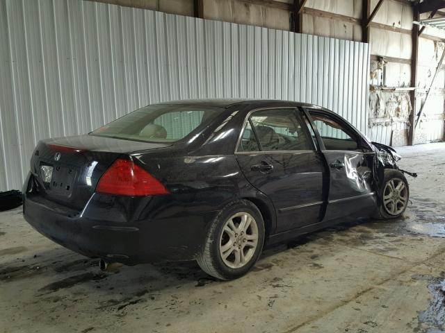 1HGCM56796A167450 - 2006 HONDA ACCORD EX BLACK photo 4