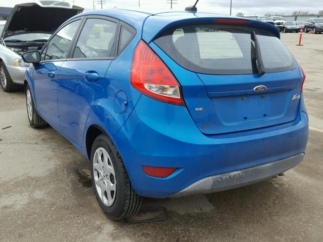 3FADP4EJ2CM126308 - 2012 FORD FIESTA SE BLUE photo 3