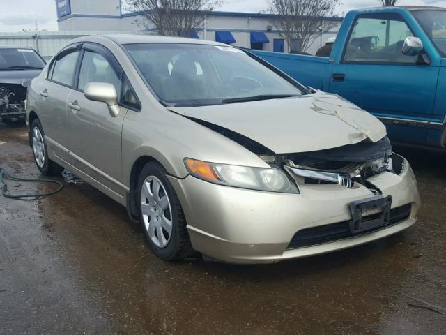 1HGFA16547L044996 - 2007 HONDA CIVIC LX GOLD photo 1