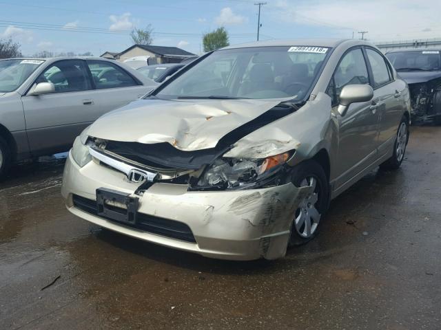 1HGFA16547L044996 - 2007 HONDA CIVIC LX GOLD photo 2