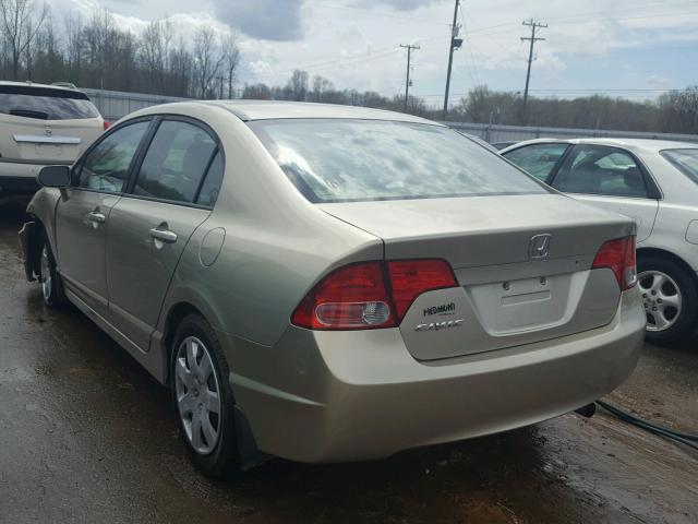 1HGFA16547L044996 - 2007 HONDA CIVIC LX GOLD photo 3