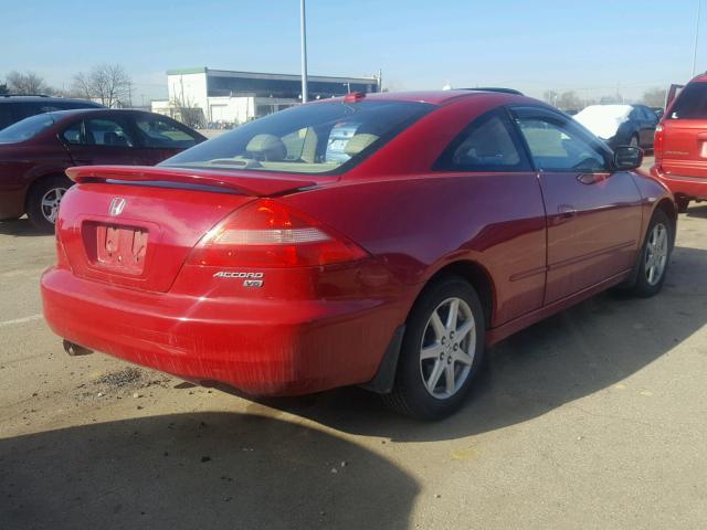 1HGCM82664A014245 - 2004 HONDA ACCORD EX RED photo 4