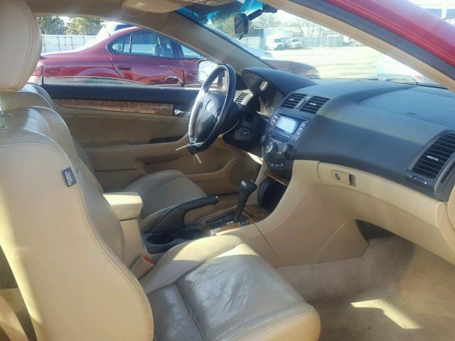 1HGCM82664A014245 - 2004 HONDA ACCORD EX RED photo 5