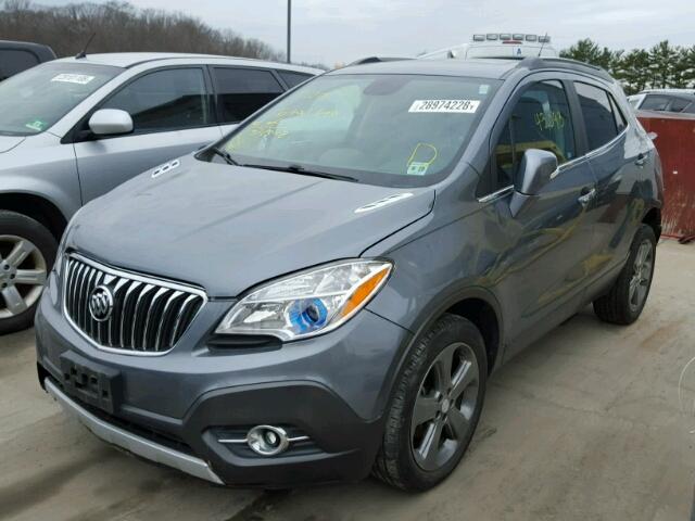 KL4CJCSB4EB525627 - 2014 BUICK ENCORE GRAY photo 2