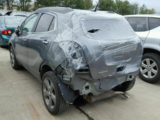 KL4CJCSB4EB525627 - 2014 BUICK ENCORE GRAY photo 3