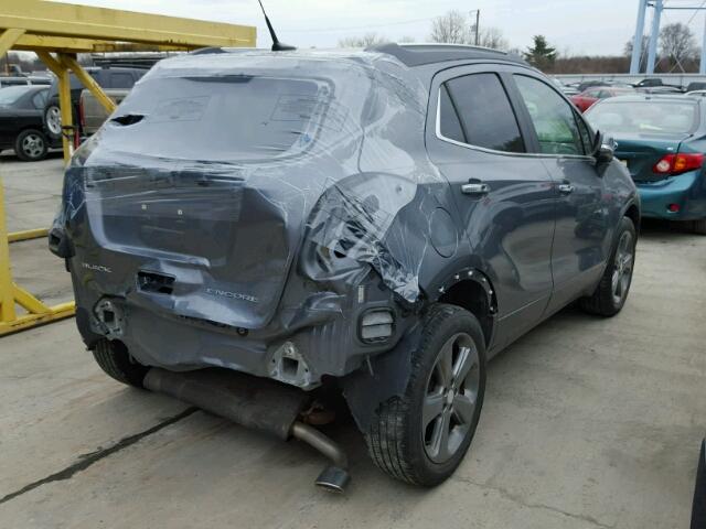 KL4CJCSB4EB525627 - 2014 BUICK ENCORE GRAY photo 4