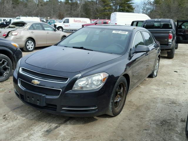 1G1ZH57B494242132 - 2009 CHEVROLET MALIBU 1LT BLACK photo 2