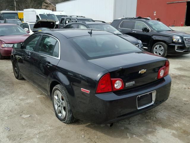 1G1ZH57B494242132 - 2009 CHEVROLET MALIBU 1LT BLACK photo 3