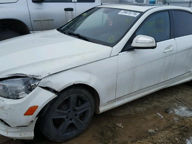 WDDGF81X88F192449 - 2008 MERCEDES-BENZ C 300 4MAT WHITE photo 9