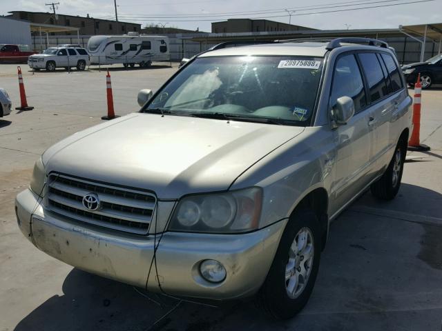 JTEGF21A520067451 - 2002 TOYOTA HIGHLANDER TAN photo 2