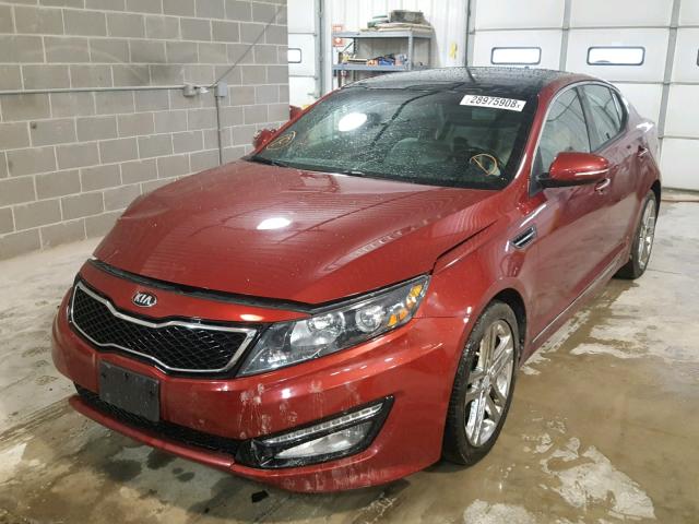 5XXGR4A63DG122158 - 2013 KIA OPTIMA SX RED photo 2