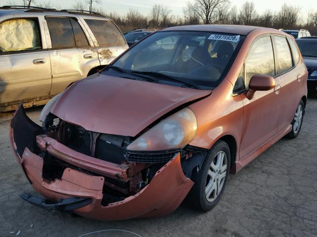 JHMGD38607S007170 - 2007 HONDA FIT S ORANGE photo 2