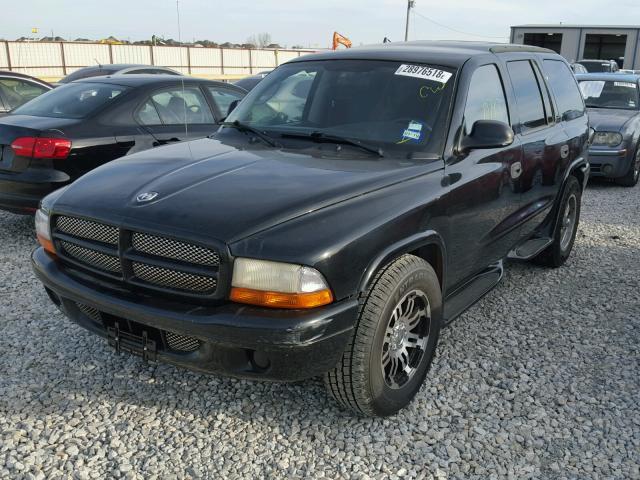 1B4HR38N82F143544 - 2002 DODGE DURANGO SP BLACK photo 2