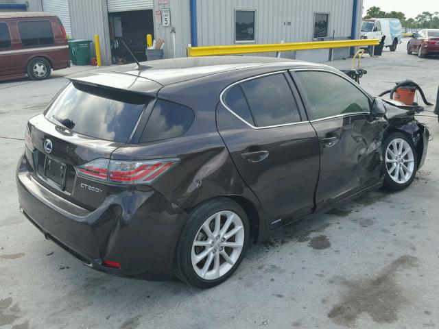 JTHKD5BH8B2038448 - 2011 LEXUS CT 200 BROWN photo 4