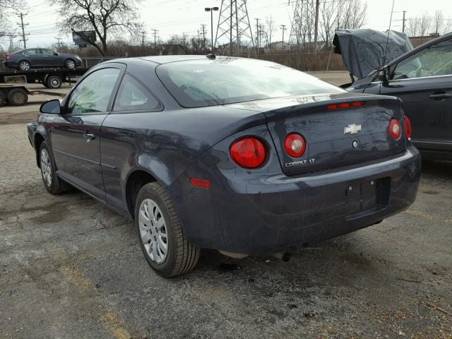 1G1AT18HX97272323 - 2009 CHEVROLET COBALT LT BLUE photo 3