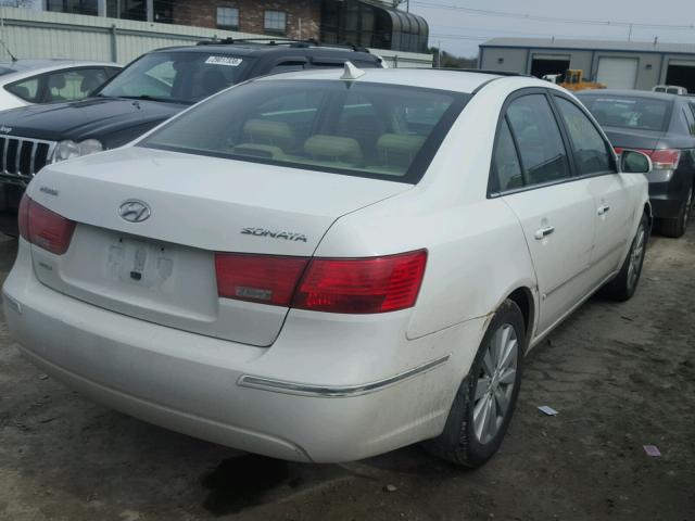 5NPEU46C19H491892 - 2009 HYUNDAI SONATA SE WHITE photo 4