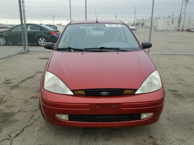 3FAFP313X1R232757 - 2001 FORD FOCUS ZX3 RED photo 9