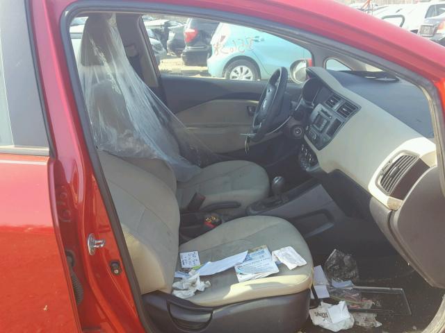 KNADM5A35D6170172 - 2013 KIA RIO LX Կարմիր լուսանկար 5