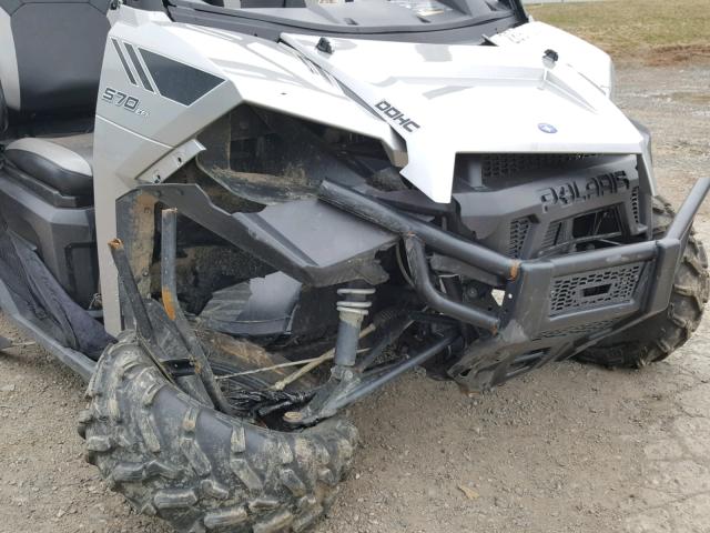 3NSRTE570FG502804 - 2015 POLARIS RANGER 570 SILVER photo 9