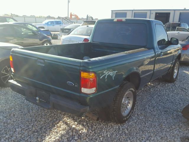 1FTYR10V0XPA04139 - 1999 FORD RANGER GREEN photo 4