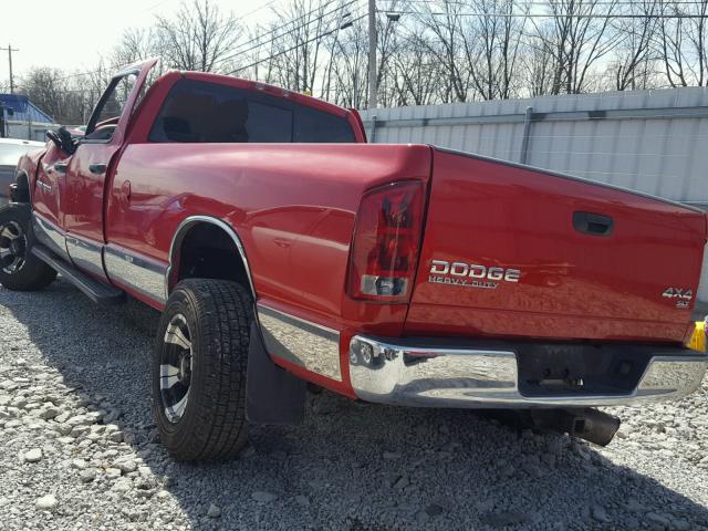 1D7KU286X3J522348 - 2003 DODGE RAM 2500 S RED photo 3
