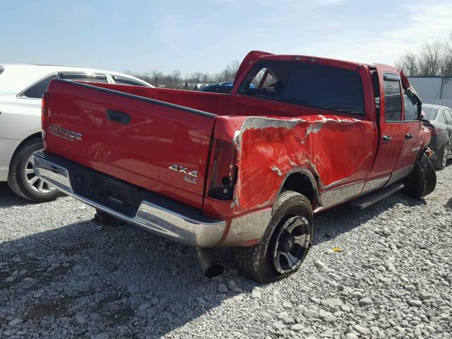 1D7KU286X3J522348 - 2003 DODGE RAM 2500 S RED photo 4