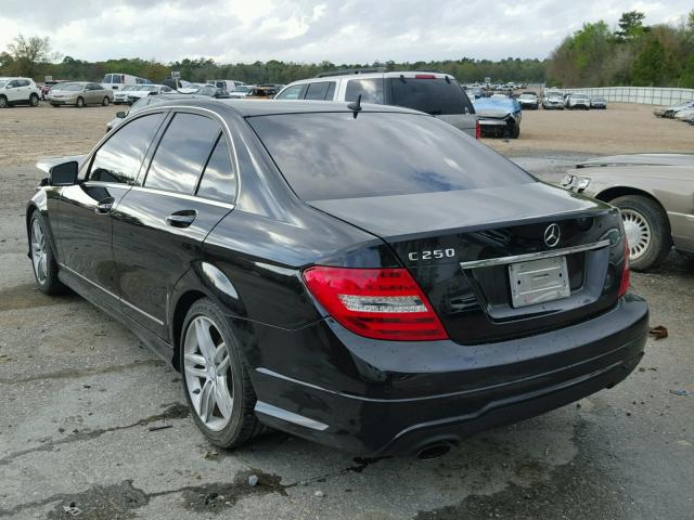 WDDGF4HB3DA773335 - 2013 MERCEDES-BENZ C 250 BLACK photo 3