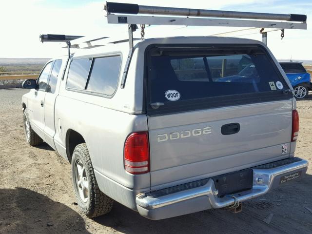 1B7GL22Y4WS670586 - 1998 DODGE DAKOTA SILVER photo 3