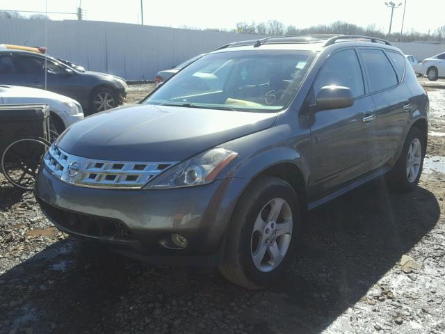 JN8AZ08W25W443228 - 2005 NISSAN MURANO SL GRAY photo 2