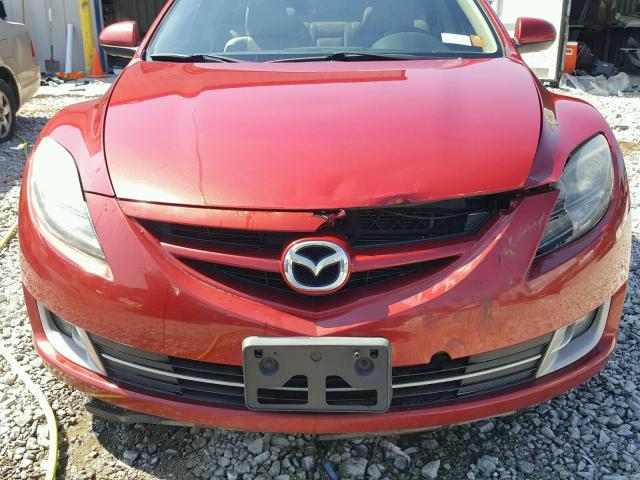 1YVHP82B795M30856 - 2009 MAZDA 6 S RED photo 9