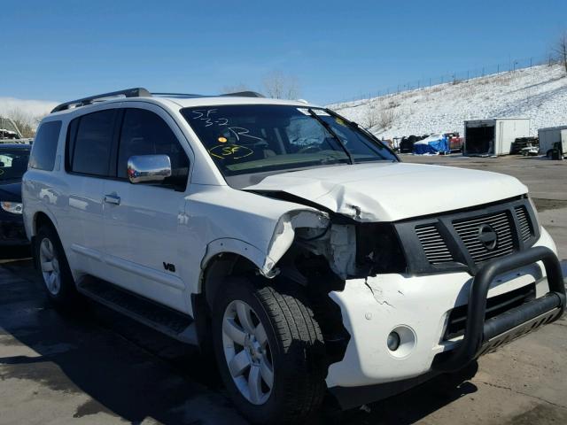 5N1AA08C38N600666 - 2008 NISSAN ARMADA SE WHITE photo 1