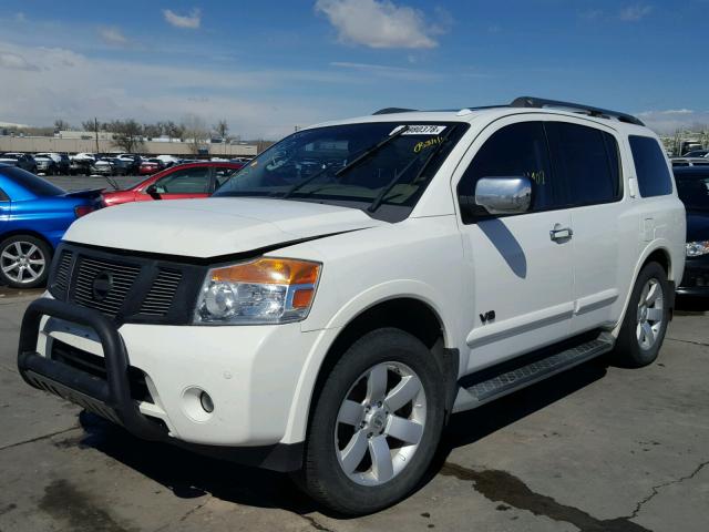 5N1AA08C38N600666 - 2008 NISSAN ARMADA SE WHITE photo 2