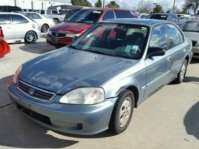 2HGEJ6615YH566654 - 2000 HONDA CIVIC BASE BLUE photo 2