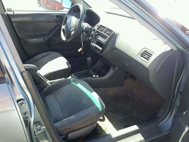 2HGEJ6615YH566654 - 2000 HONDA CIVIC BASE BLUE photo 5