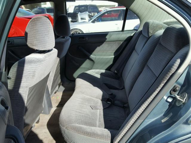 2HGEJ6615YH566654 - 2000 HONDA CIVIC BASE BLUE photo 6
