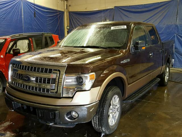 1FTFW1ET8EKD10300 - 2014 FORD F150 SUPER BROWN photo 2