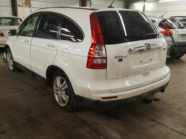 5J6RE4H7XBL077083 - 2011 HONDA CR-V EXL WHITE photo 3