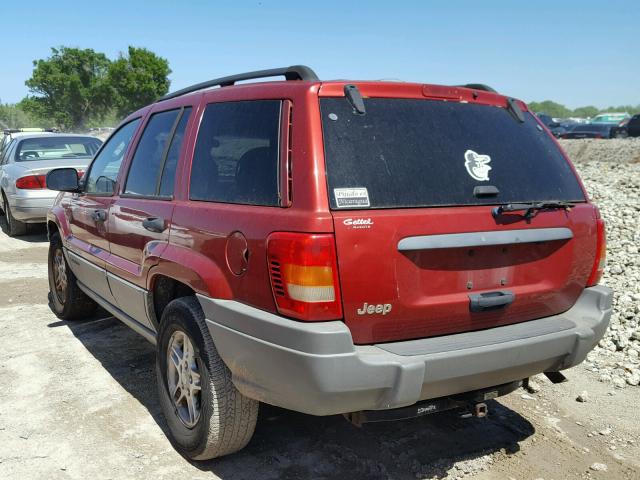 1J4GX48S52C168221 - 2002 JEEP GRAND CHER RED photo 3