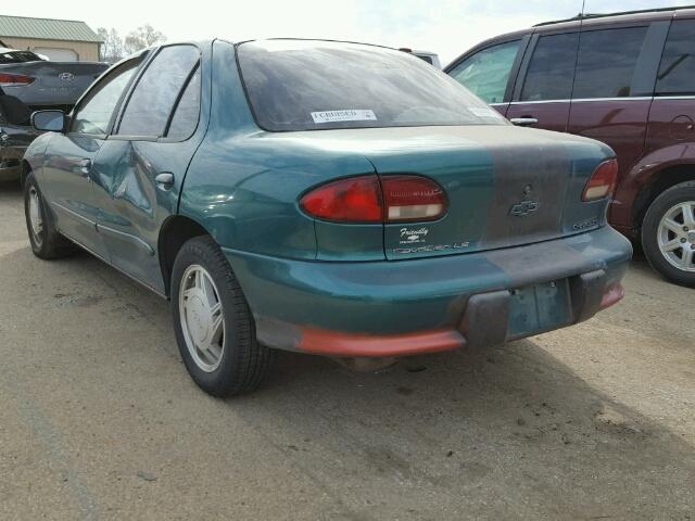 1G1JF5243W7236571 - 1998 CHEVROLET CAVALIER L GREEN photo 3