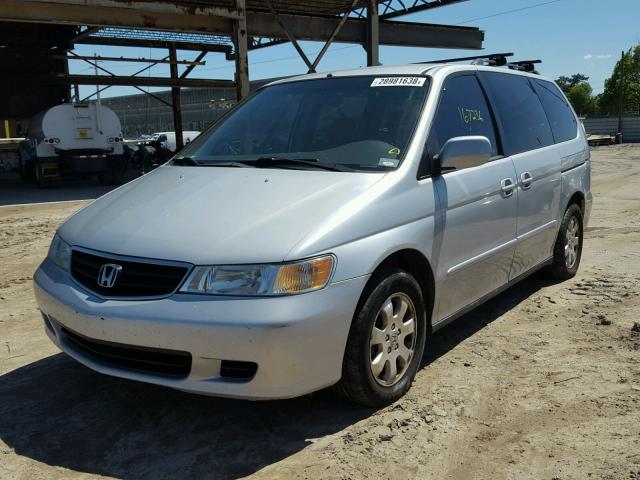 5FNRL187X4B036906 - 2004 HONDA ODYSSEY EX SILVER photo 2