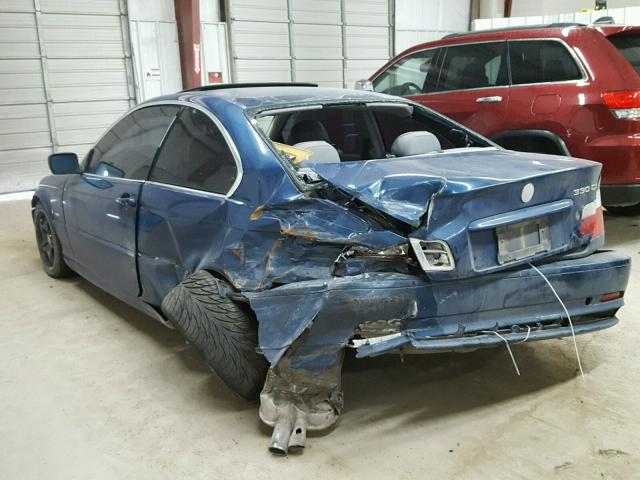 WBABN53452JU39100 - 2002 BMW 330 CI BLUE photo 3