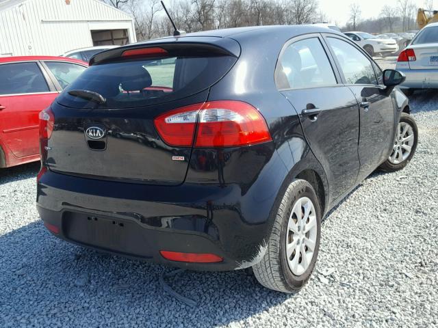 KNADM5A36C6066420 - 2012 KIA RIO LX BLACK photo 4