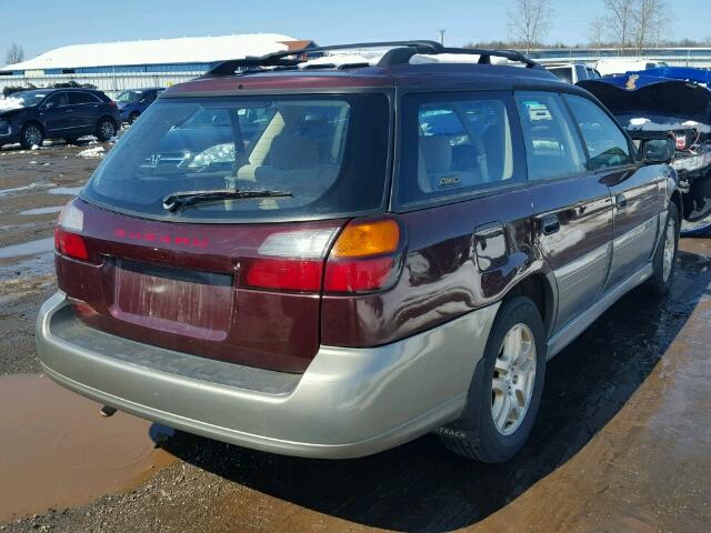 4S3BH6654Y7633496 - 2000 SUBARU LEGACY OUT MAROON photo 4